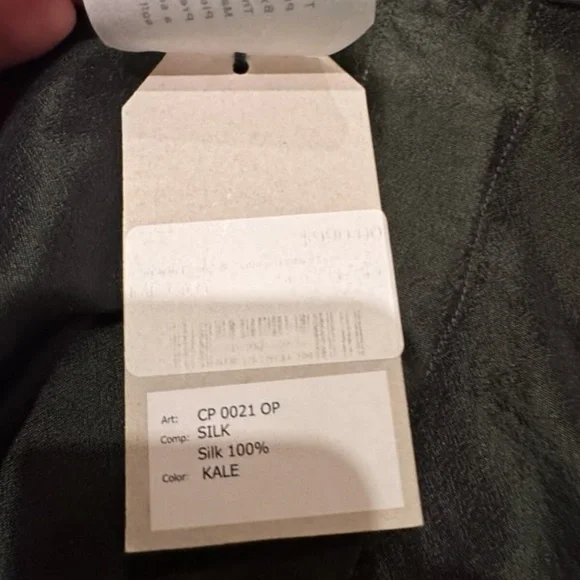 Christian Peau Silk Gathered Waist Dress in Kale. NWT - Picture 3 of 8